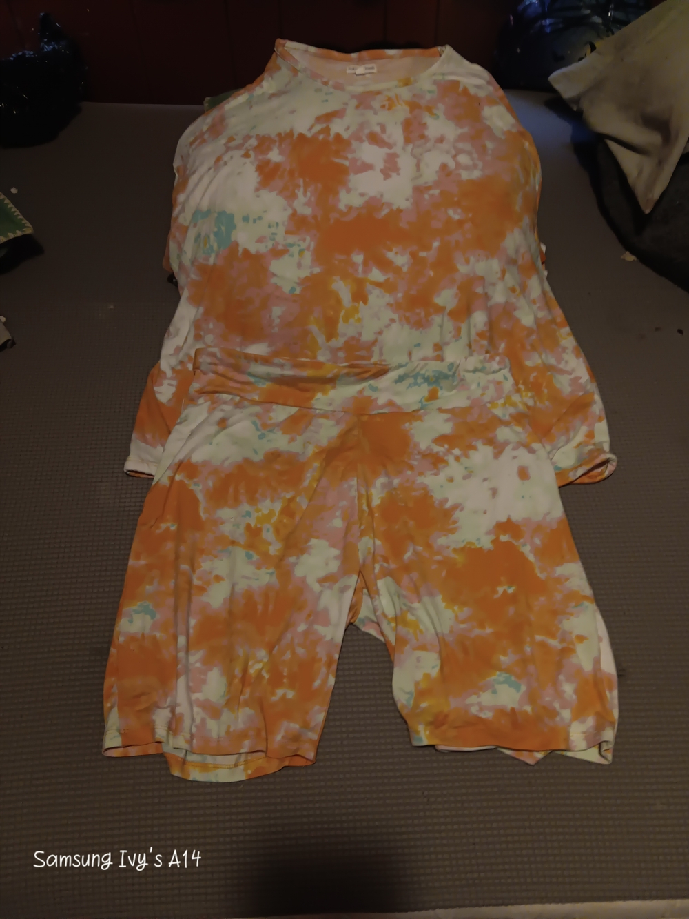 Tie-Dye Two-Piece Sleep Set - Orange Multicolor